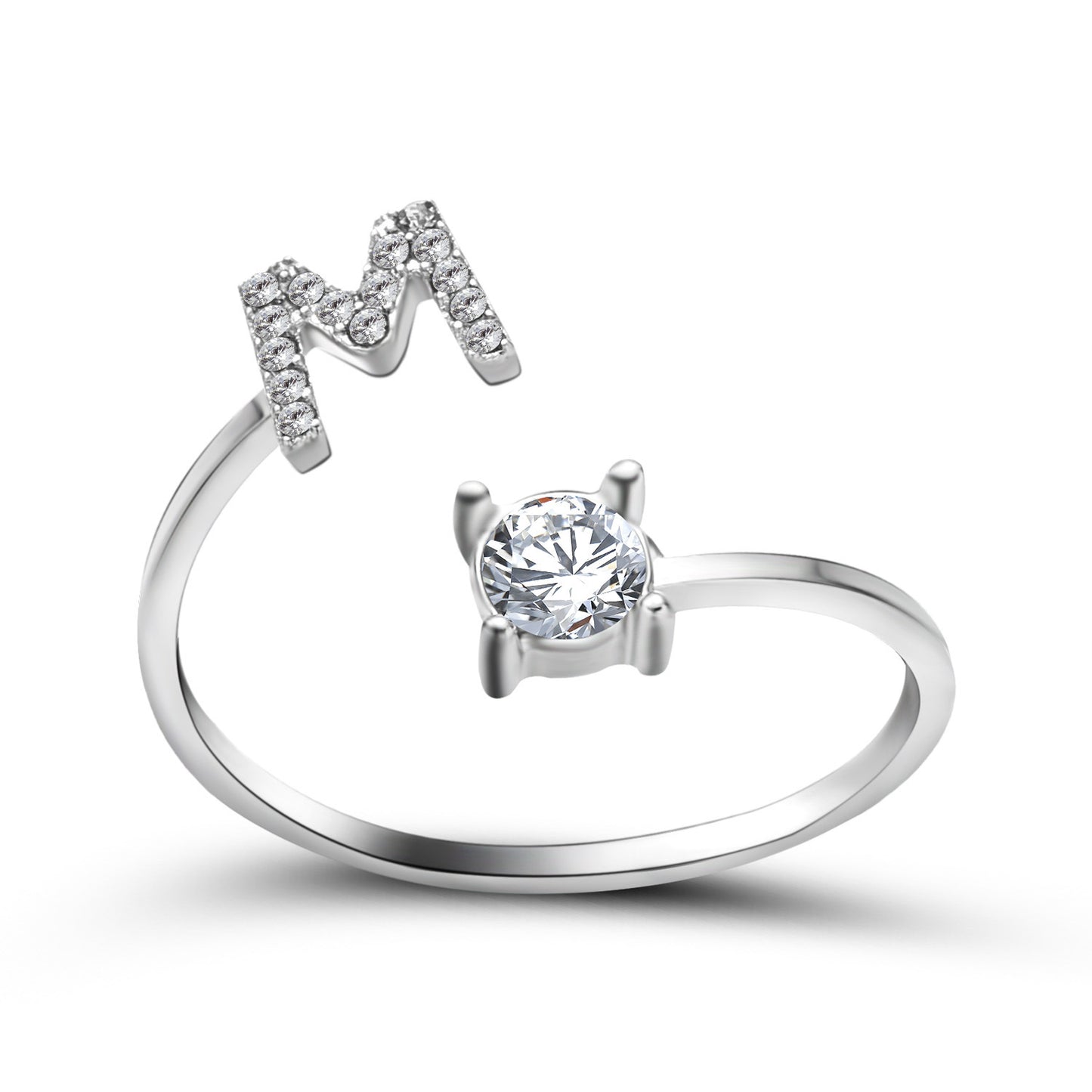 New Design Adjustable 26 Initial Letter Ring Fashion Jewelry For Women Simple Elegant Jewelry - LUXURY GLOW