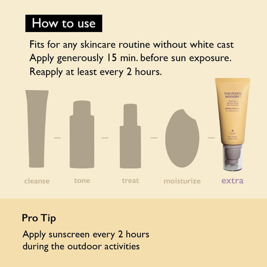 Haruharu Wonder Black Rice Moisture Airyfit Sunscreen SPF 50 – Lightweight, Hydrating & No White Cast (1.69 fl.oz)