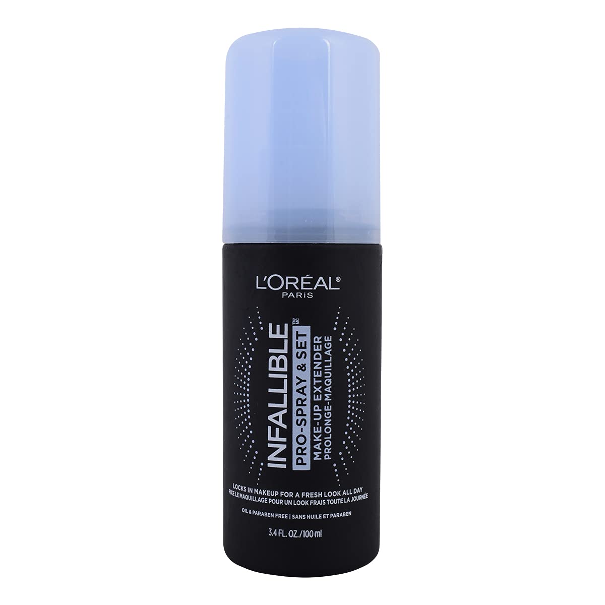 L'Oreal Paris Infallible Pro-Spray & Set Makeup Extender – Long-Lasting Oil-Free Setting Spray for All Skin Types – Lightweight, Smudge-Proof Makeup Lock – 3.4 fl oz