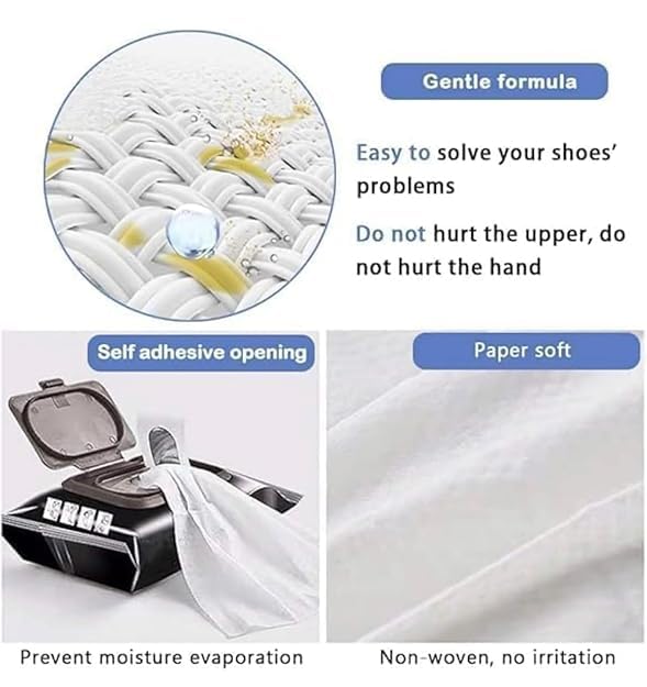 Powerful Shoe Cleaner Wipes (Pack of 2) – Deep Cleaning & Gentle Formula for White Shoes, Sneakers & Casual Footwear