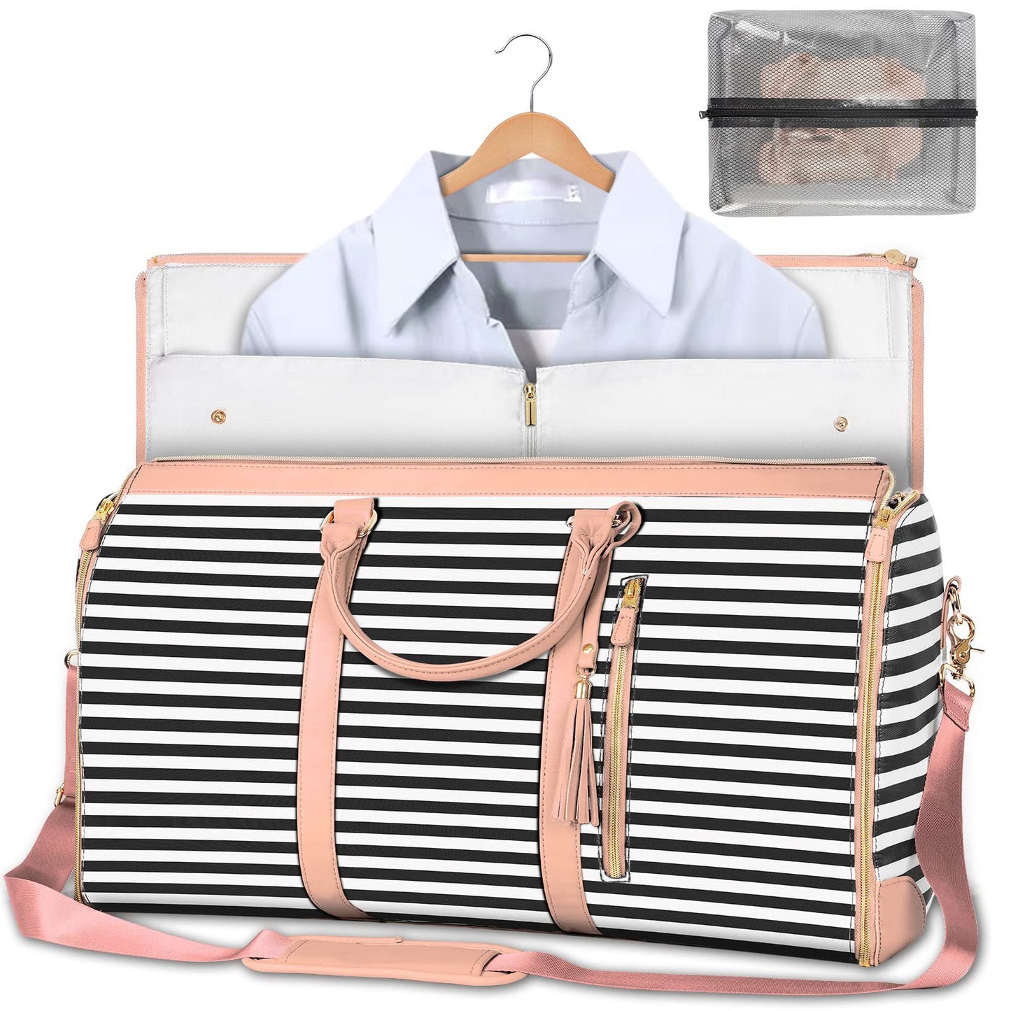 Large Capacity Travel Duffle Bag Women's Handbag Folding Suit Bag Waterproof Clothes Totes - LUXURY GLOW