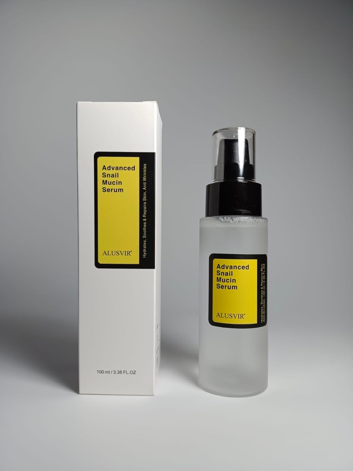 ALUSVIR Korean Snail Essence – Hydrating & Rejuvenating Serum with Snail Mucin, Vitamin C & Hyaluronic Acid | Anti-Aging, Brightening & Moisturizing | For All Skin Types