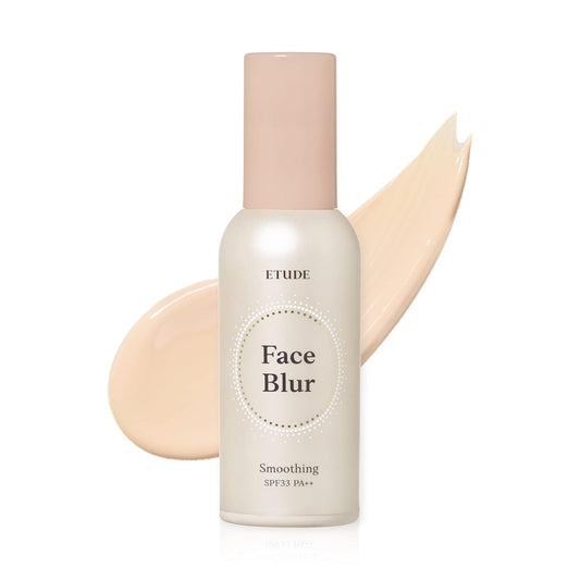 ETUDE Face Blur Smoothing Primer SPF 33 PA++ – Coral Base Makeup with Pore Blurring & UV Protection for Radiant Milky Skin (21AD)