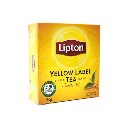 Lipton Yellow Label Black Tea – 100 Enveloped Tea Bags, 200g (Imported)