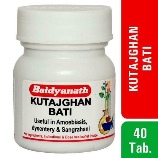 Baidyanath Jhansi Kutajghan Bati – Pack of 2 (40 Tablets Each) | Ayurvedic Support for Digestive Health & Loose Motions
