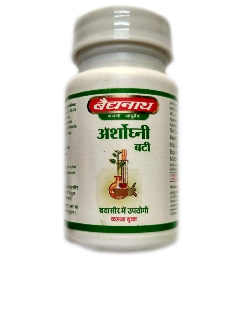 Baidyanath Arshoghani Bati – Ayurvedic Relief for Piles & Constipation (30 Tablets | Unisex | Natural Remedy)