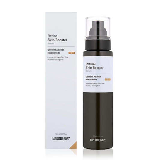 MEDITHERAPY Retinal Skin Booster Serum – Beginner-Friendly Retinol for Face & Body, Pore Minimizer & Wrinkle Treatment (150ml / 5.07 fl oz)