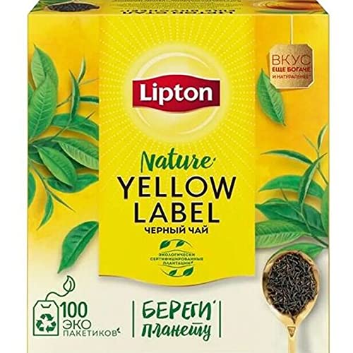 Lipton Yellow Label Black Tea 100 Tea Bags | Premium Imported Black Tea 200g | Rich Taste & Aroma