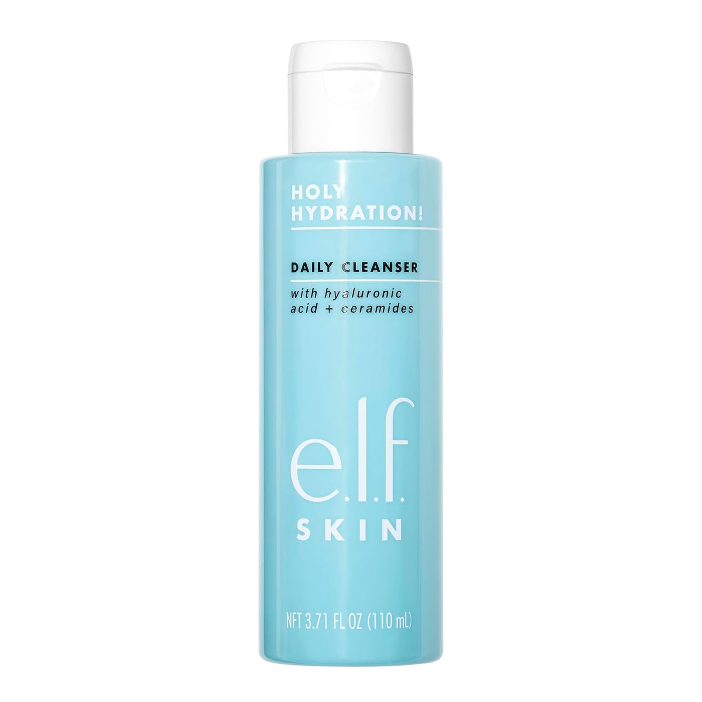 e.l.f. Holy Hydration Daily Cleanser – Hydrating Gel Face Wash with Hyaluronic Acid (3.71 oz)