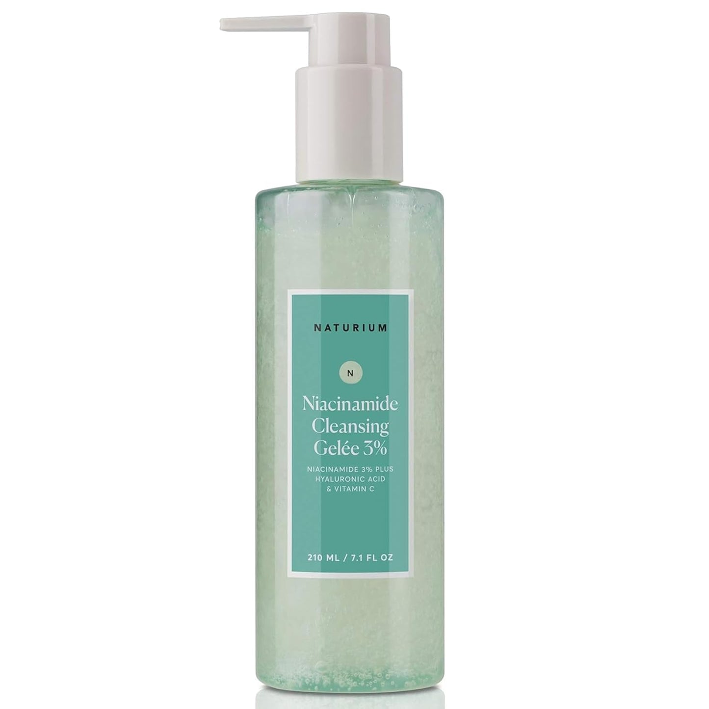 Naturium Niacinamide Cleansing Gelée 3% – Gentle Face Wash with Hyaluronic Acid & Vitamin C | Removes Makeup, Oil & Impurities (7.1oz)