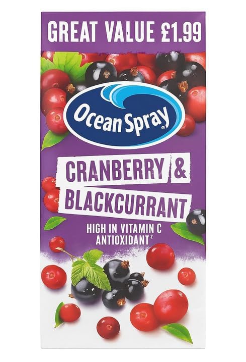 Ocean Spray Cranberry & Blackcurrant Juice Drink – Rich in Vitamin C & Antioxidants (1L, USA Imported)