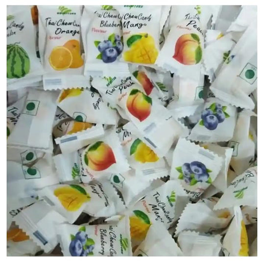 Rovan Holiwon Thai Chew Candy Mix – Fruity Soft Chewy Delight 300g (Imported from Thailand)