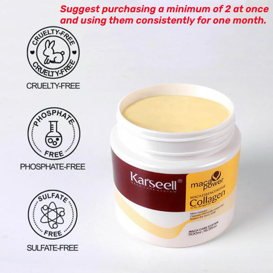 Karseell Collagen Hair Mask with Argan Oil – Deep Repair & Shine (16.9 oz / 500ml)