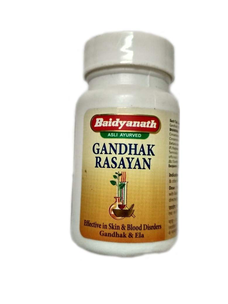 Baidyanath Gandhak Rasayan 40 Tablets | Ayurvedic Detox & Skin Health Booster
