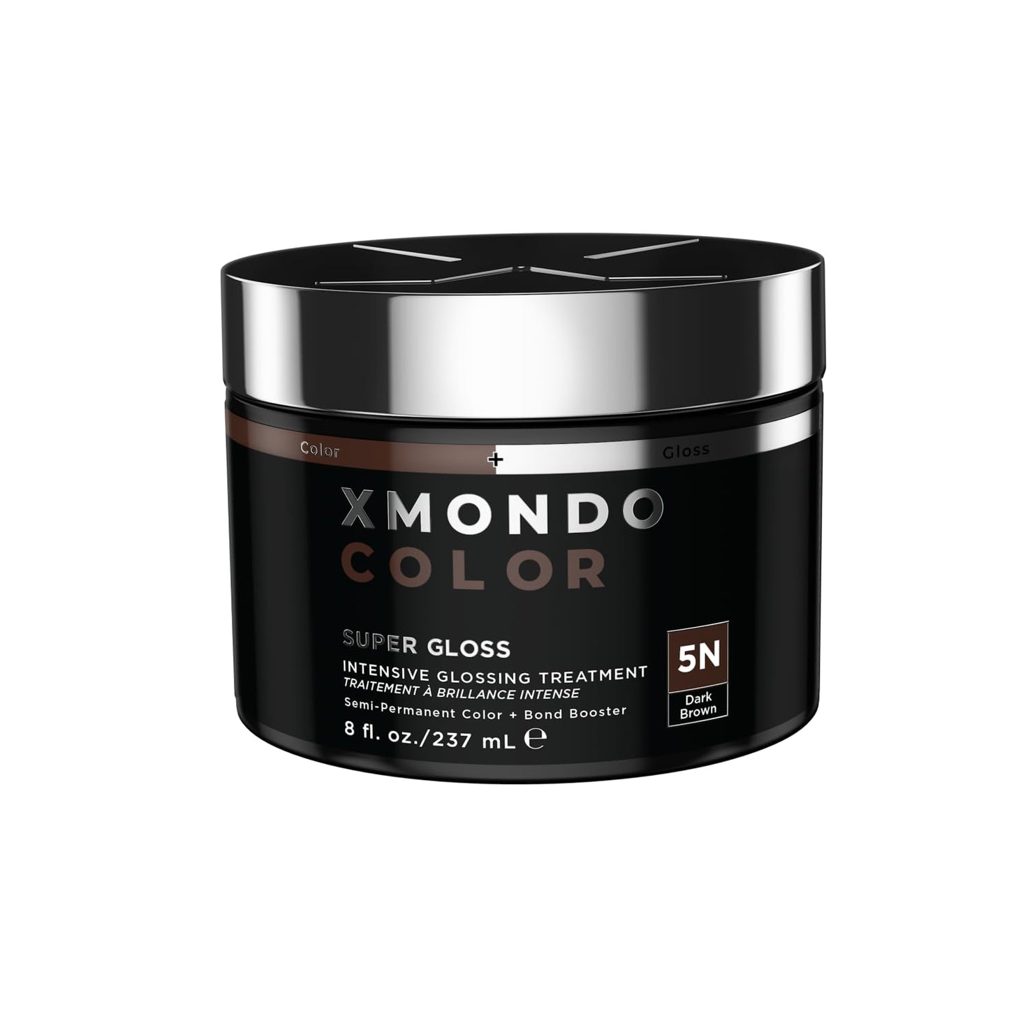 XMONDO Color 5N Dark Brown – Semi-Permanent Hair Color with Bond Booster & Plant Protein – Vegan & Damage-Repairing Formula – 8 oz
