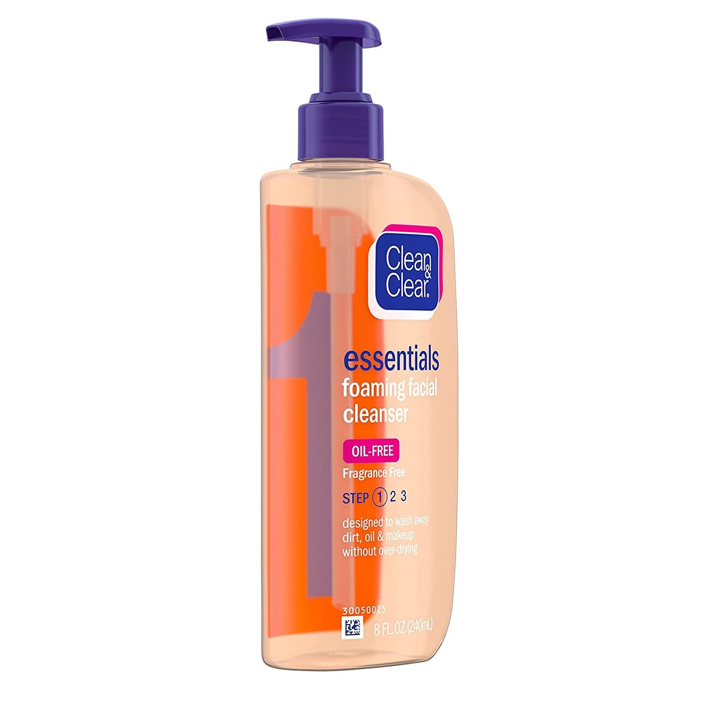 Clean & Clear Essentials Oil-Free Foaming Facial Cleanser – 8 fl. oz, Fragrance-Free, Sensitive Skin