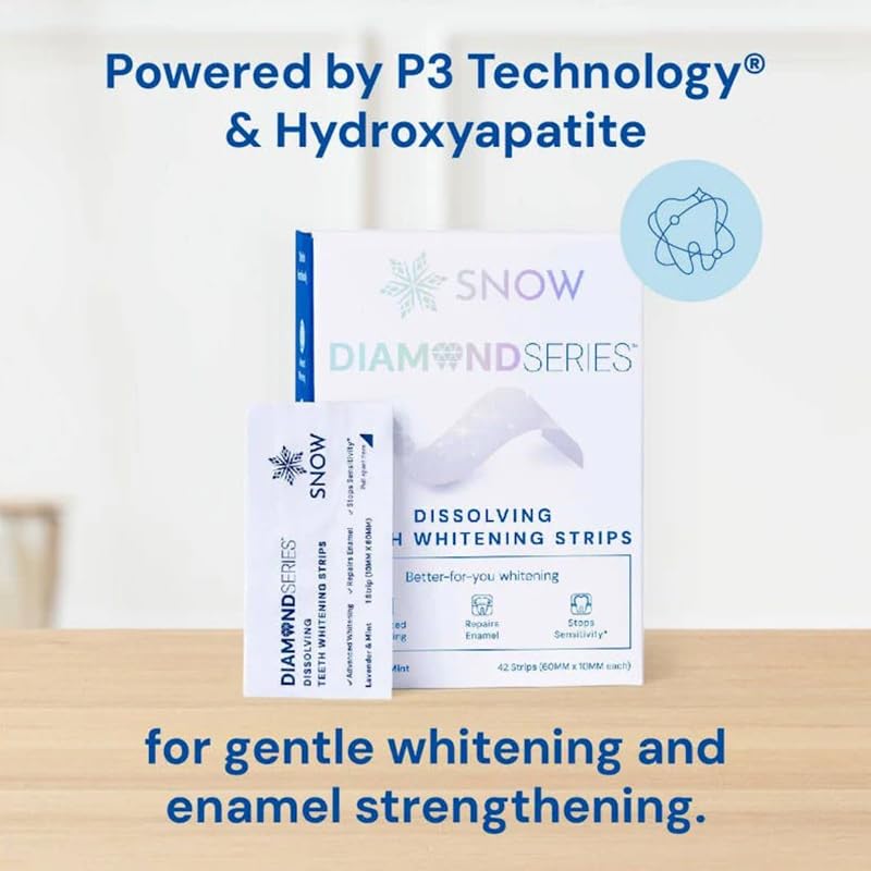 SNOW Diamond Dissolving Teeth Whitening Strips – Gentle, Enamel-Safe & Fast Results (14 Ct)