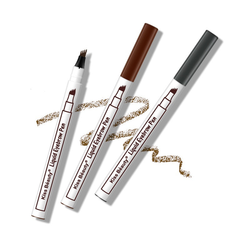 Lápiz de tatuaje para cejas LuxuryGlow resistente al agua de 4 puntas: tinte natural para cejas