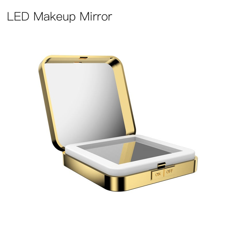 LuxuryGlow Rechargeable LED Makeup Mirror with 4X Magnification & 3 Light Modes