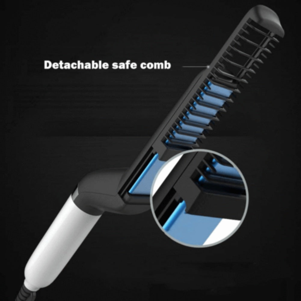 LuxuryGlow Men’s Electric Hair & Beard Straightener – Quick Styling Comb Brush