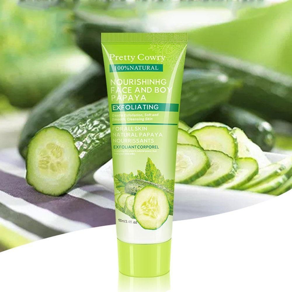 Pretty Cowry Exfoliating Gel Cream with Papaya, Cucumber & Coconut – 100ml