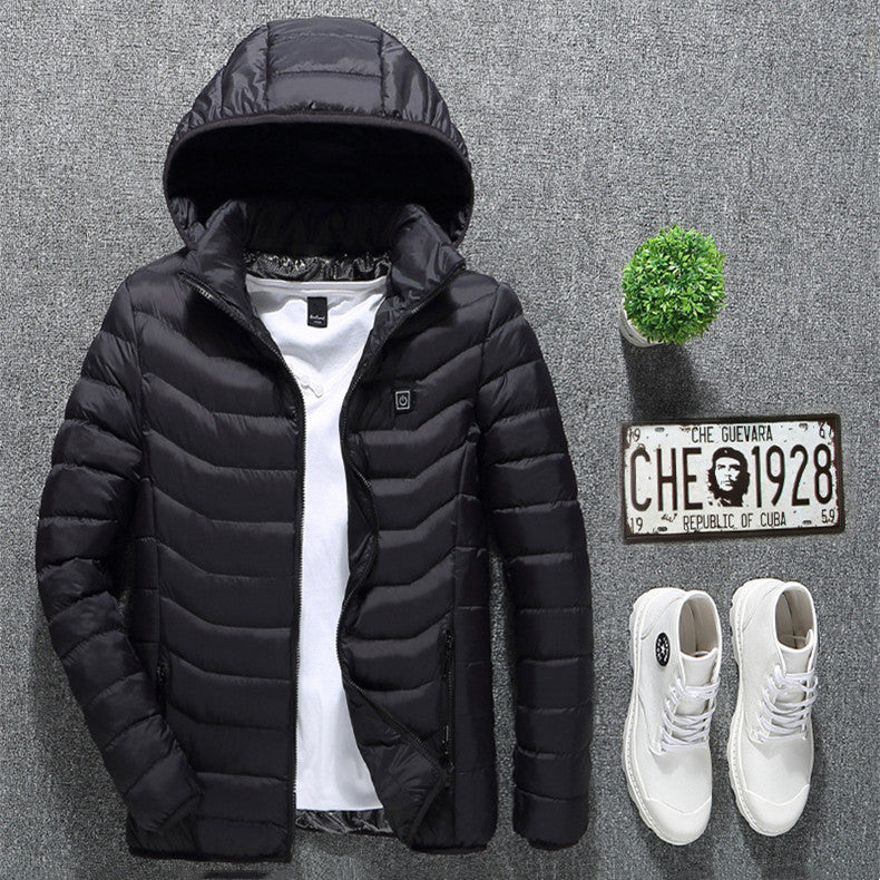 New Heated Jacket Coat USB Electric Jacket Cotton Coat Heater Thermal Clothing Heating Vest Men's Clothes Winter - LUXURY GLOW