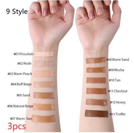 Base de maquillaje líquida LANGMANNI Oil-Control – Corrector mate de cobertura total (13 tonos)