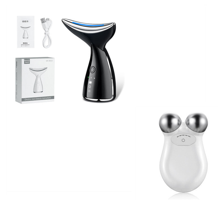 LuxuryGlow EMS Microcurrent Neck & Face Lifting Device with LED Therapy – Reduce Wrinkles, Tighten Skin