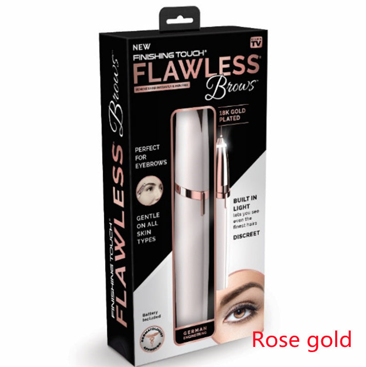LuxuryGlow Flawless Electric Eyebrow Trimmer – Painless, Portable & LED Precision