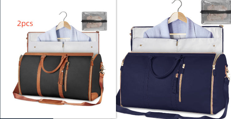 Large Capacity Travel Duffle Bag Women's Handbag Folding Suit Bag Waterproof Clothes Totes - LUXURY GLOW