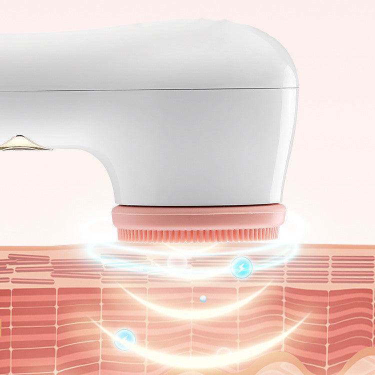 Cepillo limpiador facial eléctrico LuxuryGlow: limpiador profundo de poros y exfoliante (blanco)