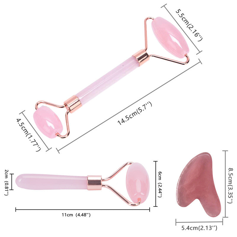 LuxuryGlow Gua Sha Face Lifting Tool Set – Anti-Wrinkle Resin Massage Roller