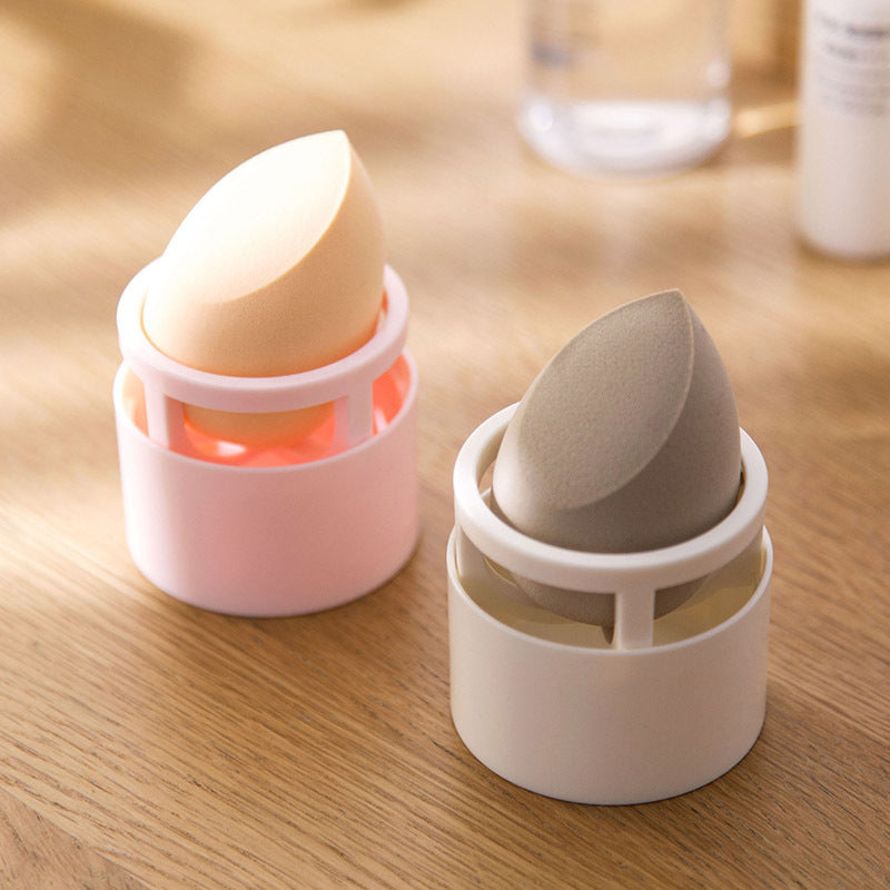 LuxuryGlow Heart-Shaped Beauty Egg Stand – Dustproof Cosmetic Sponge Holder