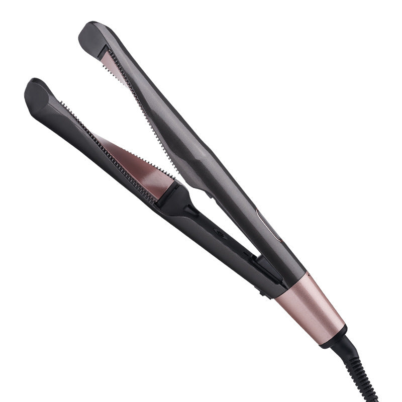 Plancha y rizador de pelo LuxuryGlow 2 en 1: rizador para uso en seco y húmedo con pantalla LCD