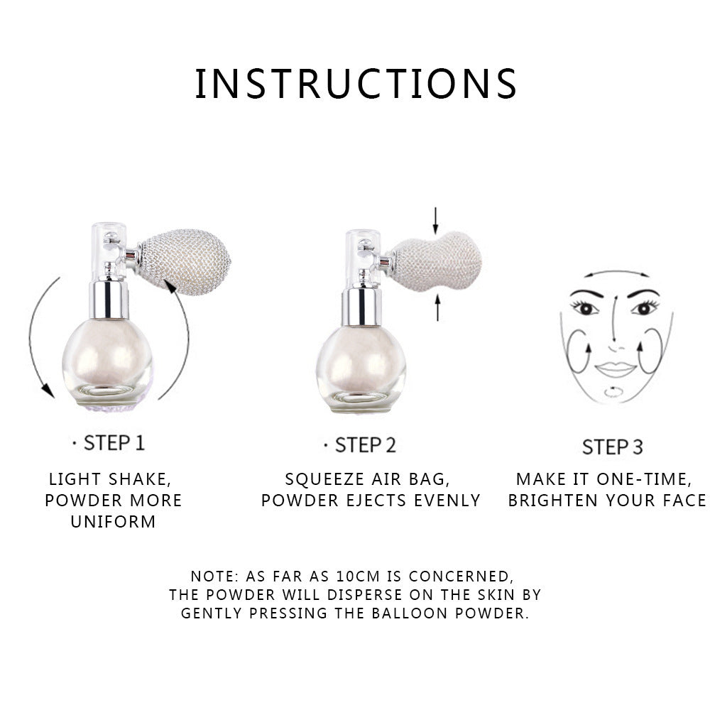 Iluminador en aerosol con brillo TEAYASON: polvos brillantes para rostro y cuerpo
