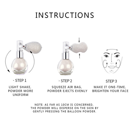 Iluminador en aerosol con brillo TEAYASON: polvos brillantes para rostro y cuerpo