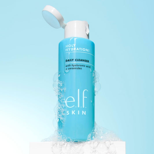 e.l.f. SKIN Holy Hydration! Daily Cleanser – Gentle Foaming Face Wash with Hyaluronic Acid & Ceramides, Removes Oil, Impurities & Makeup, Vegan & Cruelty-Free