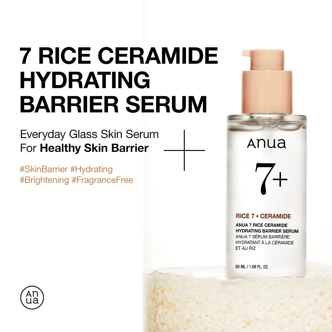 Anua Rice Ceramide 7 Hydrating Barrier Serum | Brightening & Moisture Boost for Glass Skin – 50ml