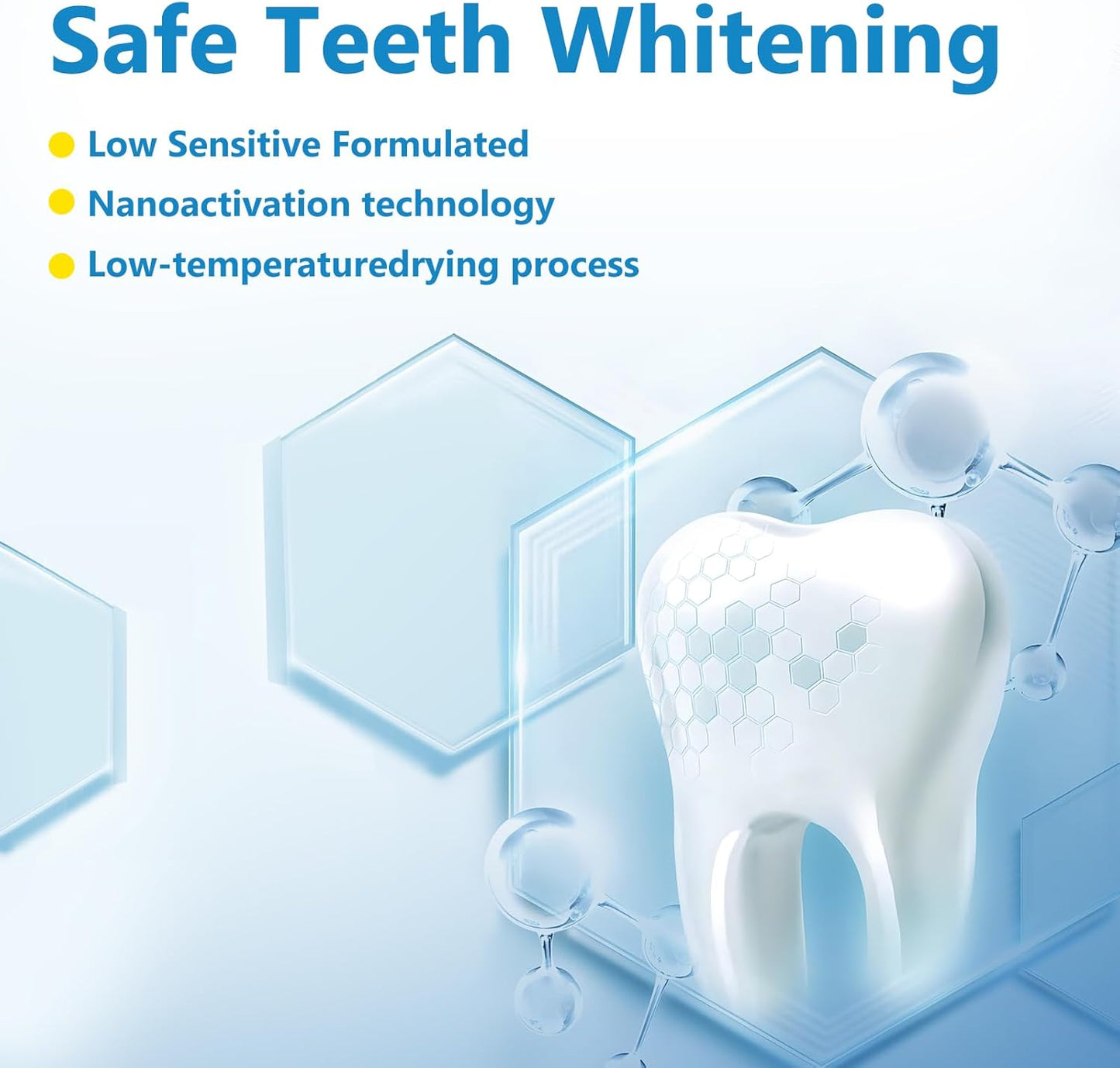 Teeth Whitening Strips for Sensitive Teeth – 42 Enamel-Safe Non-Slip Strips with Mint Flavor, Deep Stain Removal & Long-Lasting Whitening Results