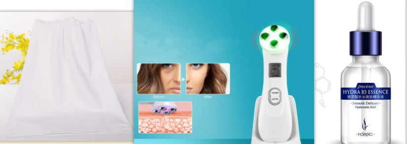 جهاز تجديد شباب البشرة بتقنية LED فوتون ترددات الراديو من LuxuryGlow - أداة لمكافحة الشيخوخة وتبييض الوجه