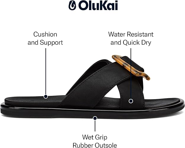 OLUKAI La'i Women’s Slide Sandals – Water-Friendly, All-Day Comfort & Style