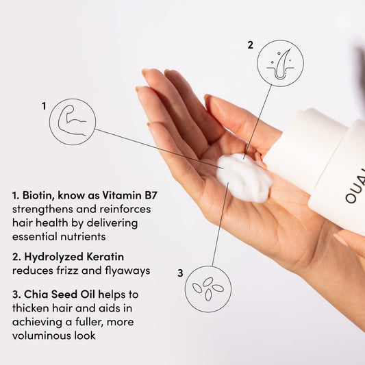 OUAI Fine Shampoo & Conditioner Set – Sulfate-Free Volumizing Hair Care with Keratin, Shea Butter & Avocado Oil – For Fine, Flat Hair (10 fl oz, 2 Pack)