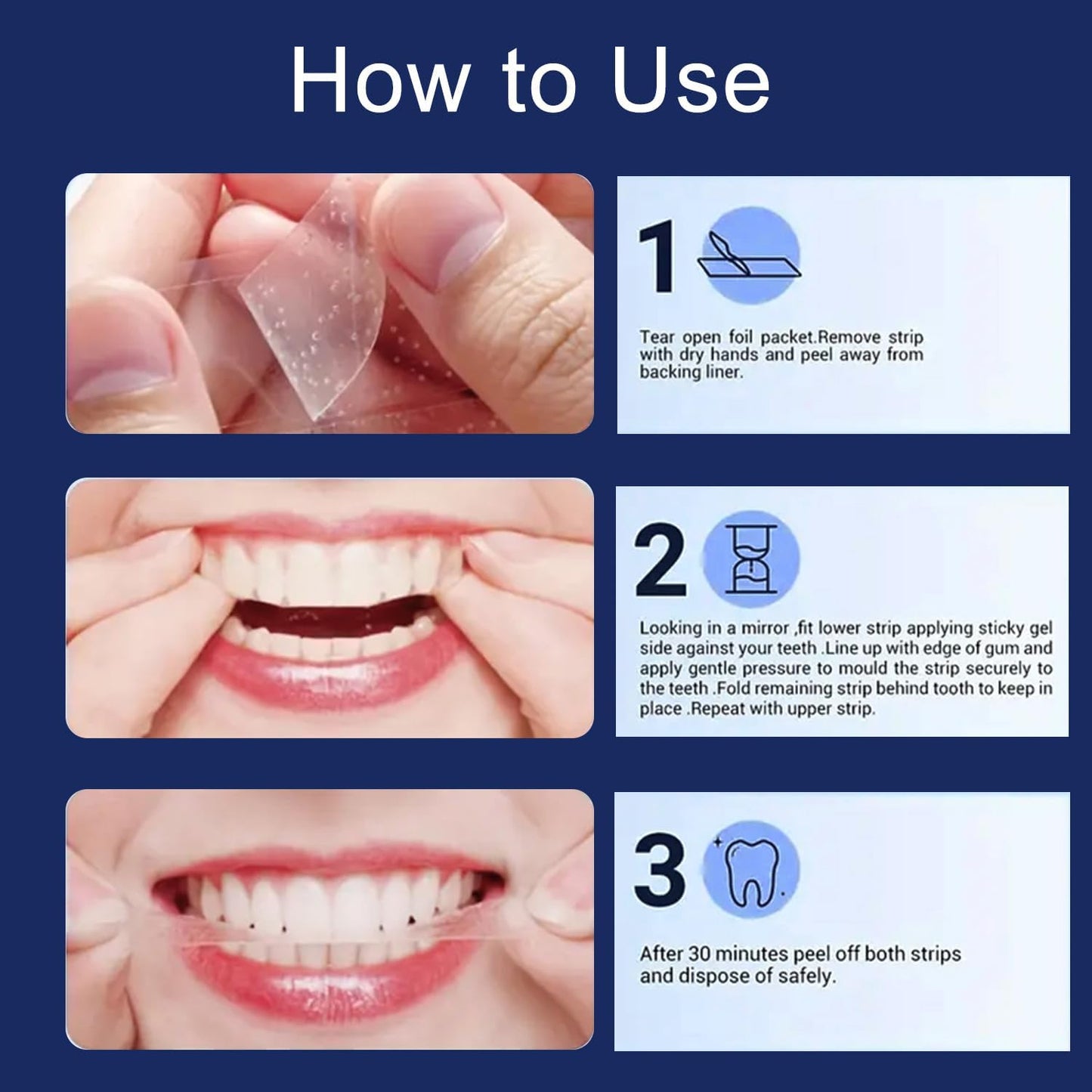 Teeth Whitening Strips – 28 Strips, 14 Treatments, Enamel-Safe & Sensitivity-Free Kit