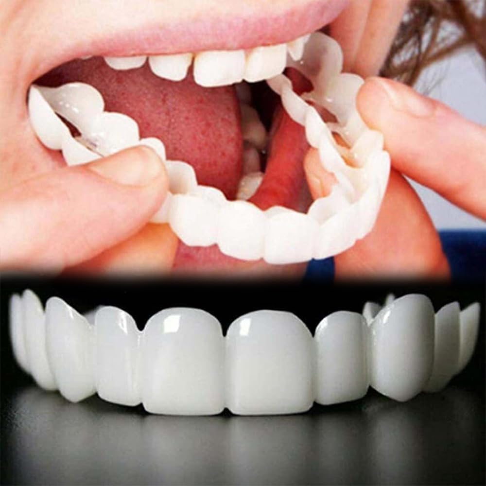 Snap-On Veneers Teeth Kit for Women & Men | Natural Tooth Replacement, Comfortable Cosmetic Dentures