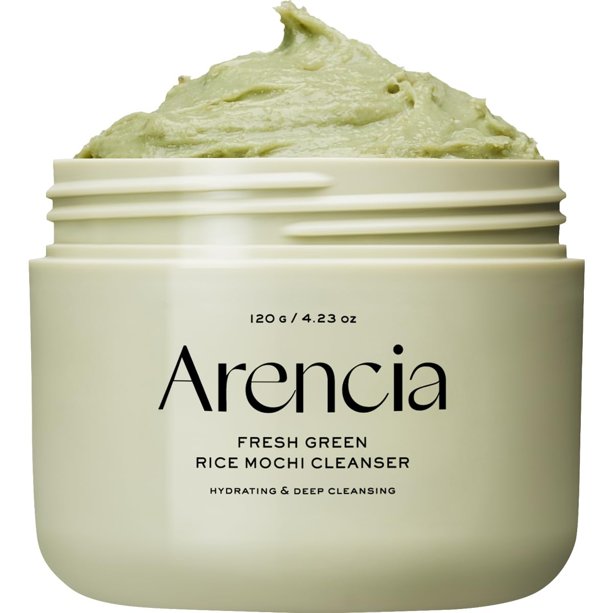 Korean Rice Mochi Face Cleanser – 3-in-1 Brightening Mask, Foaming Cleanser & Gentle Scrub with Rice Water & Green Tea, 120g