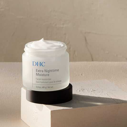 DHC Extra Nighttime Moisture – Deep Hydration Collagen Cream for Overnight Repair | Anti-Aging, Antioxidant-Rich, Fragrance-Free (1.5 oz)