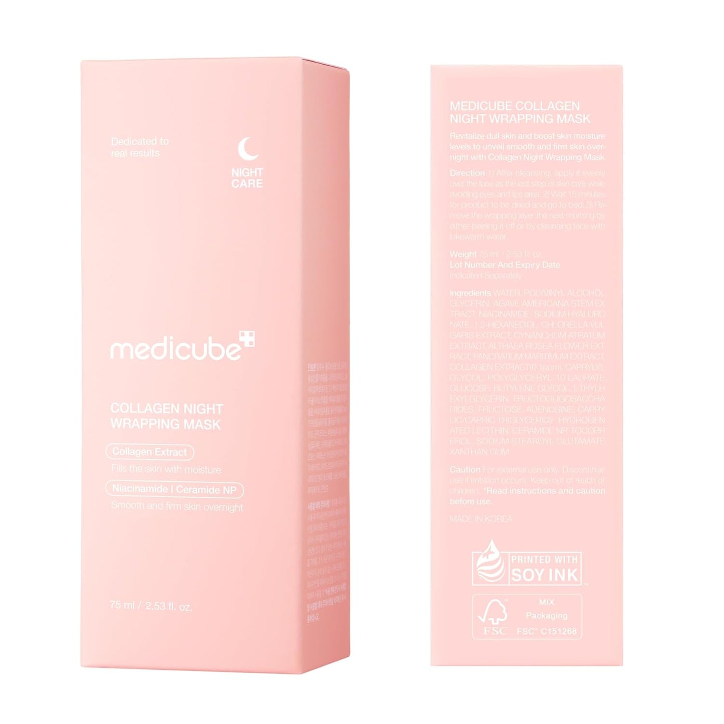 Medicube Collagen Overnight Peel-Off Facial Mask – Firming, Hydrating & Anti-Aging Korean Skincare (75ml)
