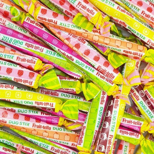Fruittella Duo-Stix Chewy Candy – Real Fruit Juice & Natural Flavours | Mixed Fruit | 135g (Imported, Vegan, UK)