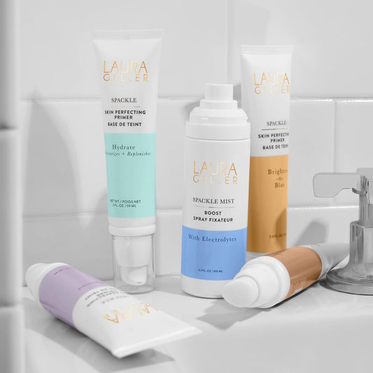 Laura Geller Spackle Mist Boost Setting Spray – Hydrating Dewy Makeup Mist with Electrolytes & Blue Light Protection, Long-Lasting, 01 Electrolytes