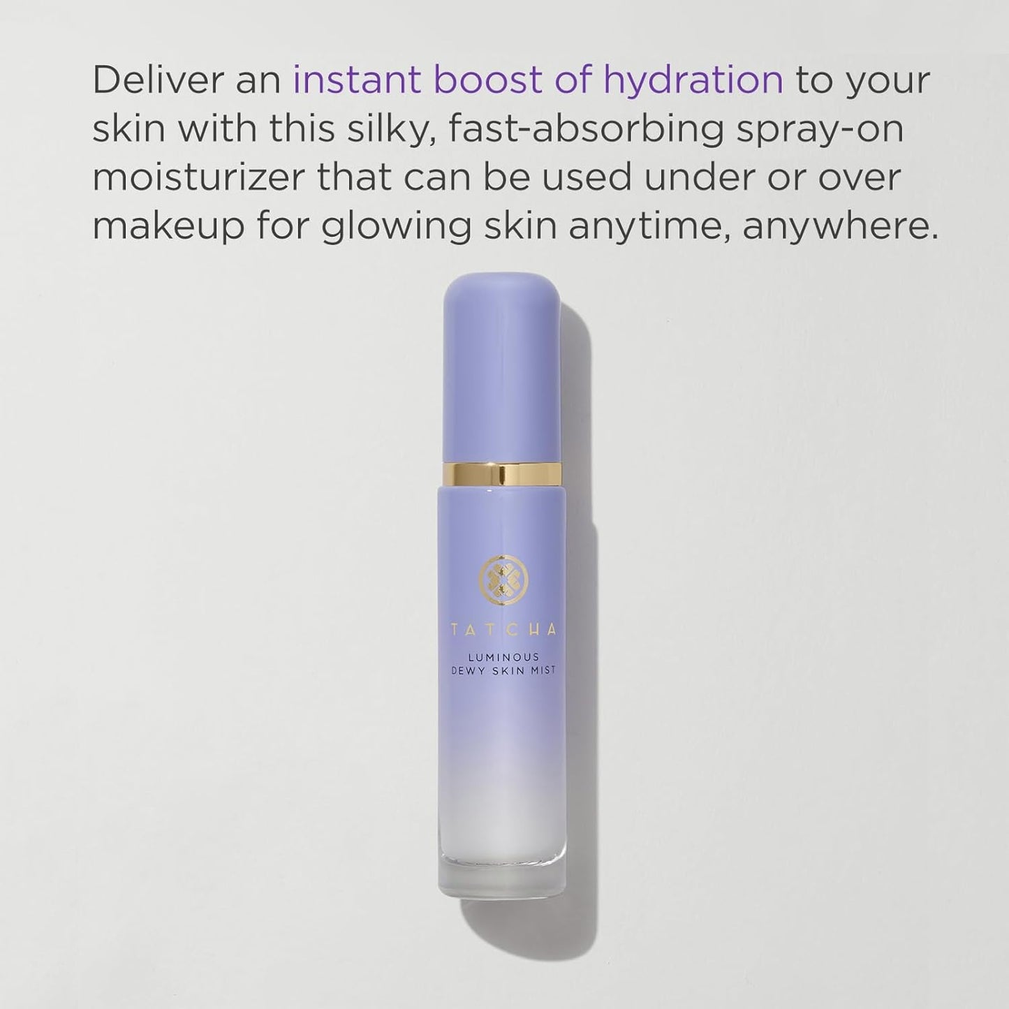 Tatcha Luminous Dewy Skin Mist – Hydrating Facial Spray with Hyaluronic Acid, 2-in-1 Moisturizer & Finishing Mist for a Radiant Glow, 1.35 oz